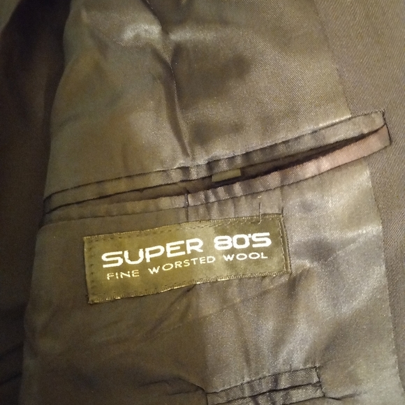 Gianfranco Ruffini Super Fine Wool Blazer Black Jacket Suit Coat Size 46L - Picture 8 of 10